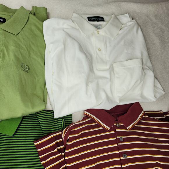 Lot of Polo Shirts Mens Sz Medium Y2k Grunge Izod Cutter Buck Preppy Outer Banks - Picture 7 of 16
